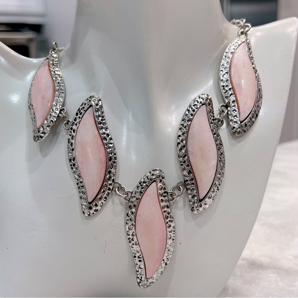 Fashion Flame Silver Bib Necklace